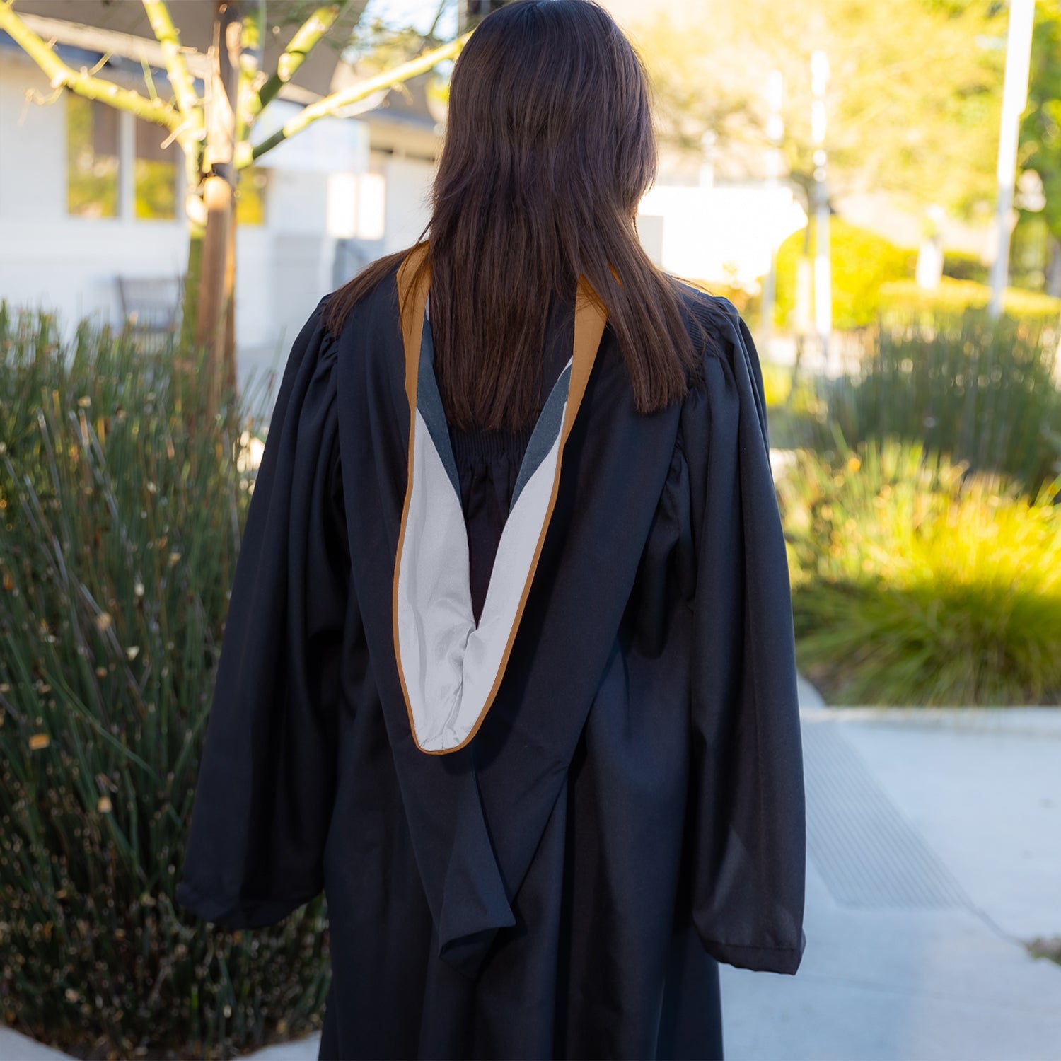 Bachelors Hood For Business, Accounting, Commerce, Industrial, Labor Relations - Drab/Silver/Navy - Endea Graduation