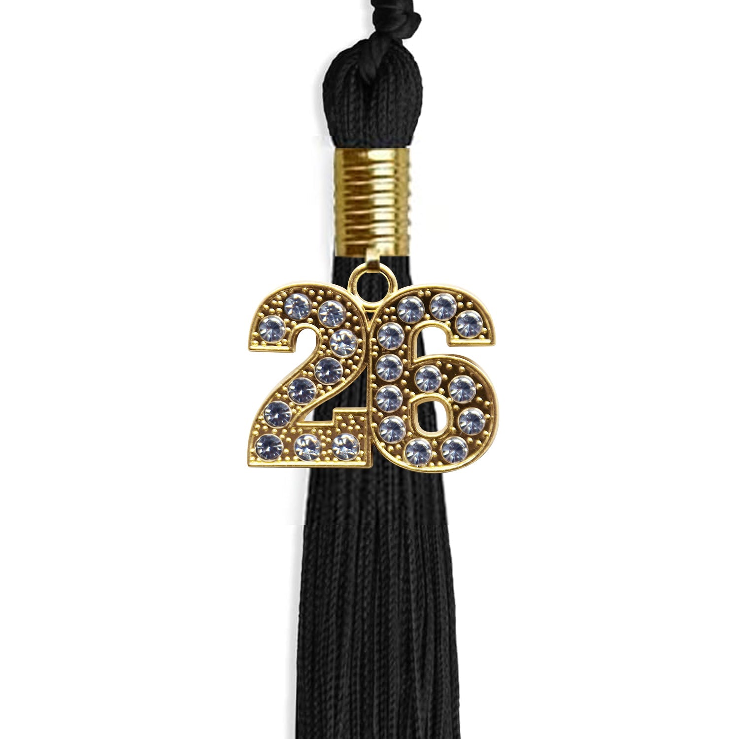 Black Graduation Tassel with Gold Date Drop - Endea Graduation