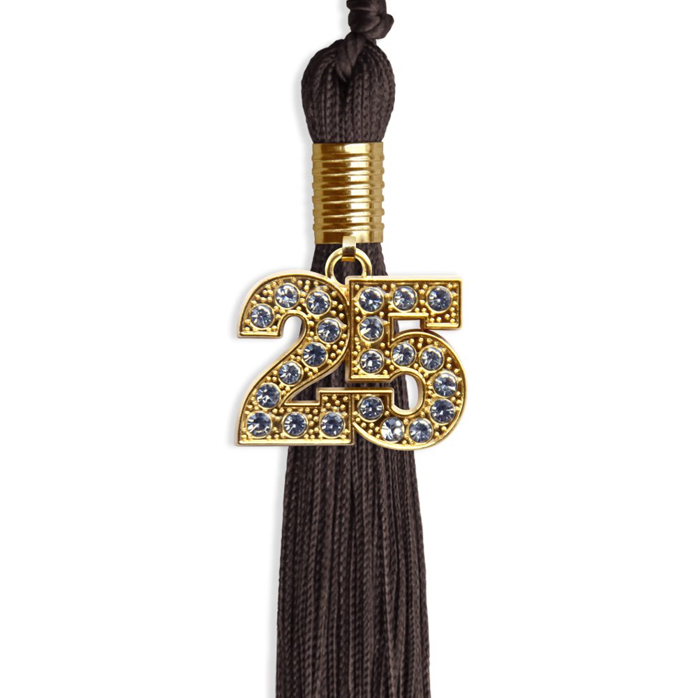Brown Graduation Tassel with Gold Date Drop - Endea Graduation