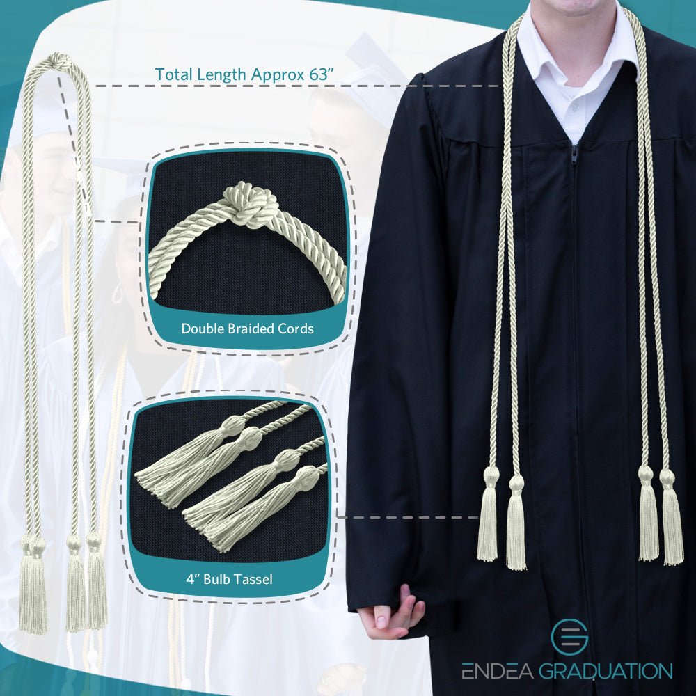 Double Graduation Honor Cord Cream - Endea Graduation