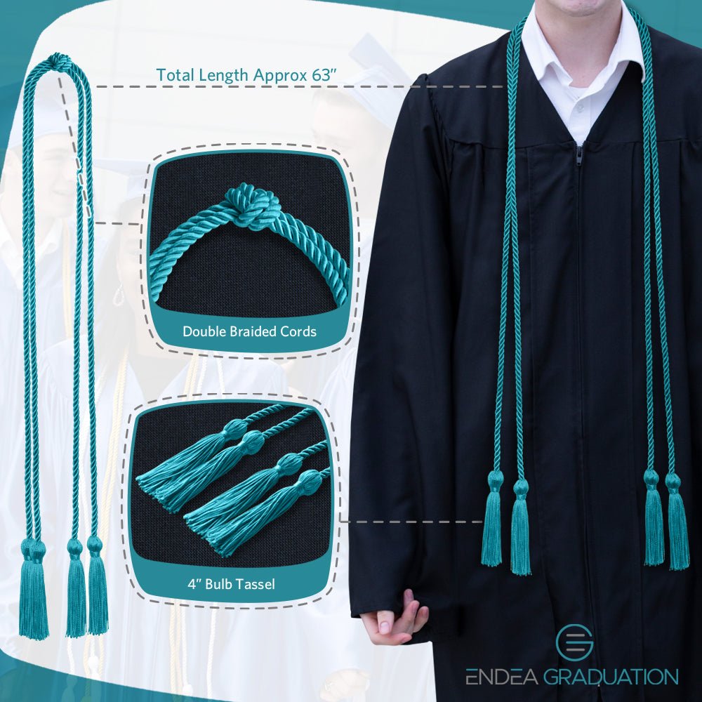 Double Graduation Honor Cord Peacock - Endea Graduation