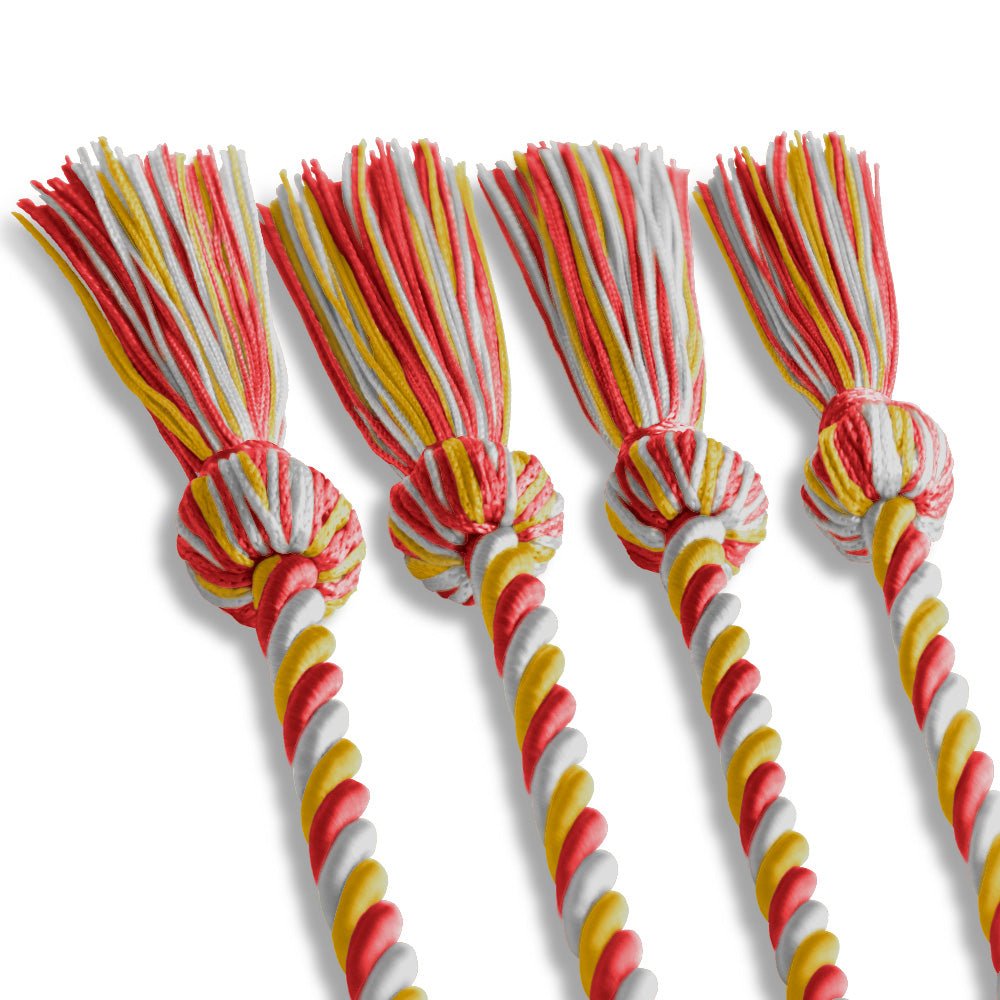Double Graduation Honor Cord Red/Gold/White - Endea Graduation