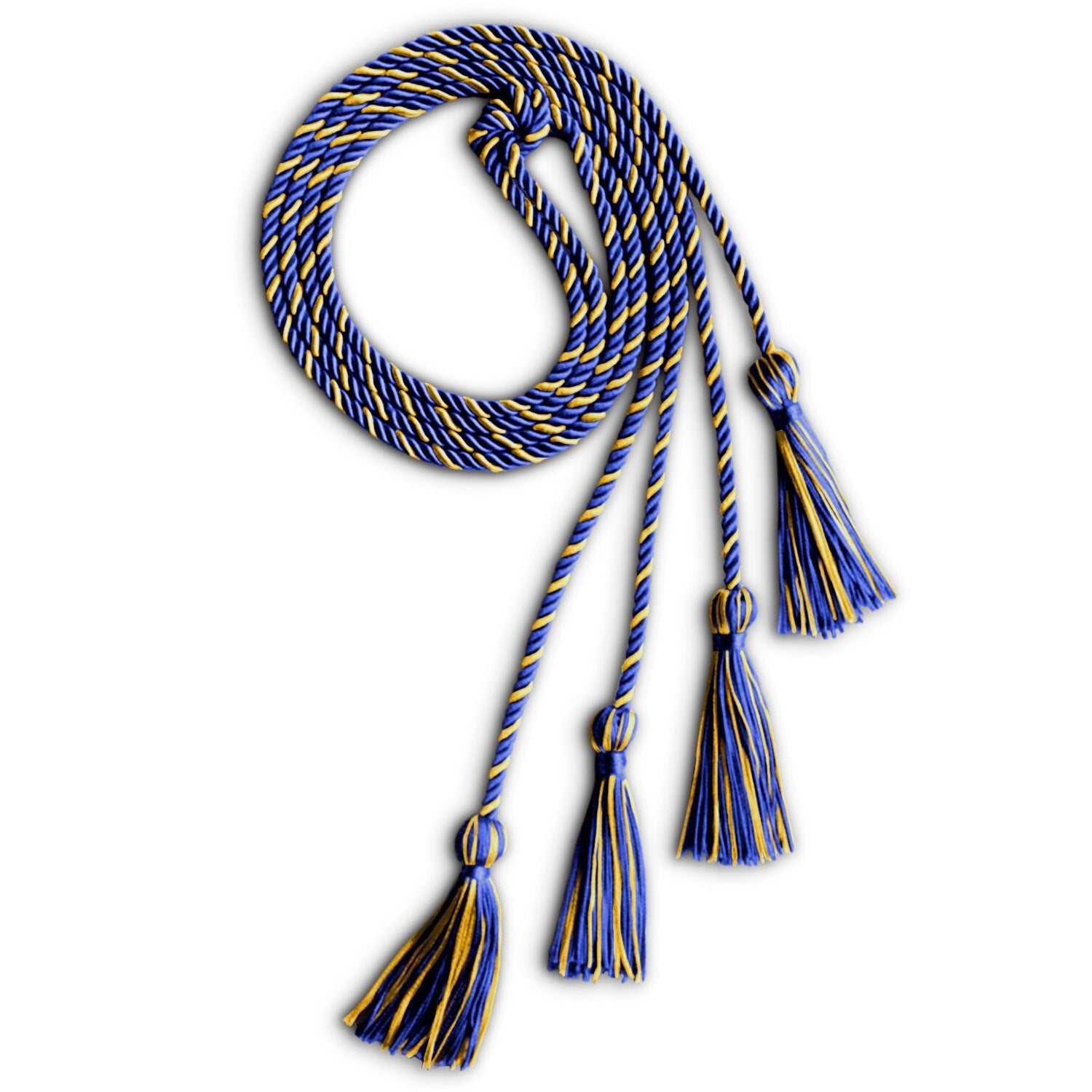 Double Graduation Honor Cord Royal Blue/Gold - Endea Graduation