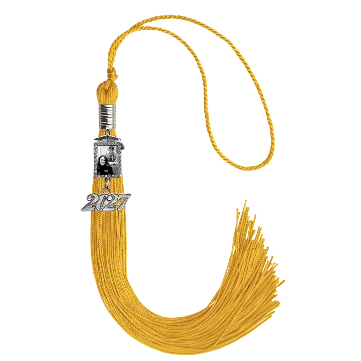Gold Tassel with Photo Frame Charm and Year Date Drop - Endea Graduation