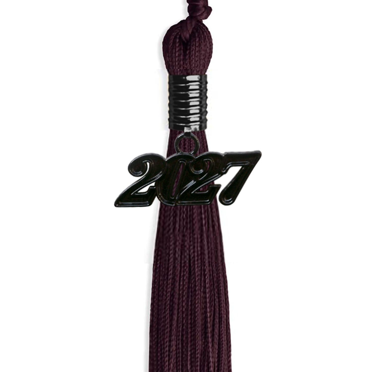 Maroon Graduation Tassel with Black Date Drop - Endea Graduation