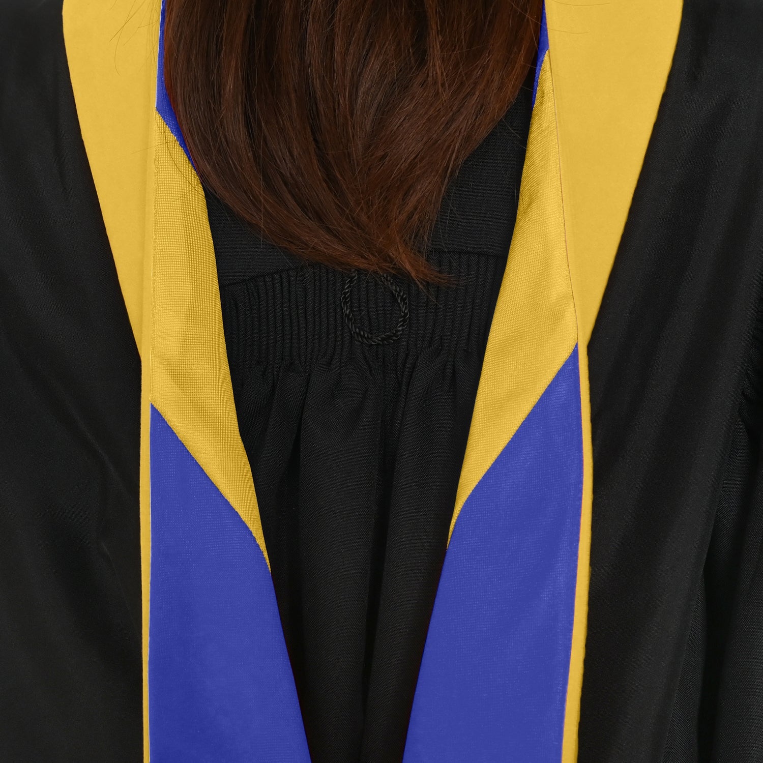 Masters Hood For Science, Mathematics, Political Science - Gold/Royal Blue/Gold - Endea Graduation