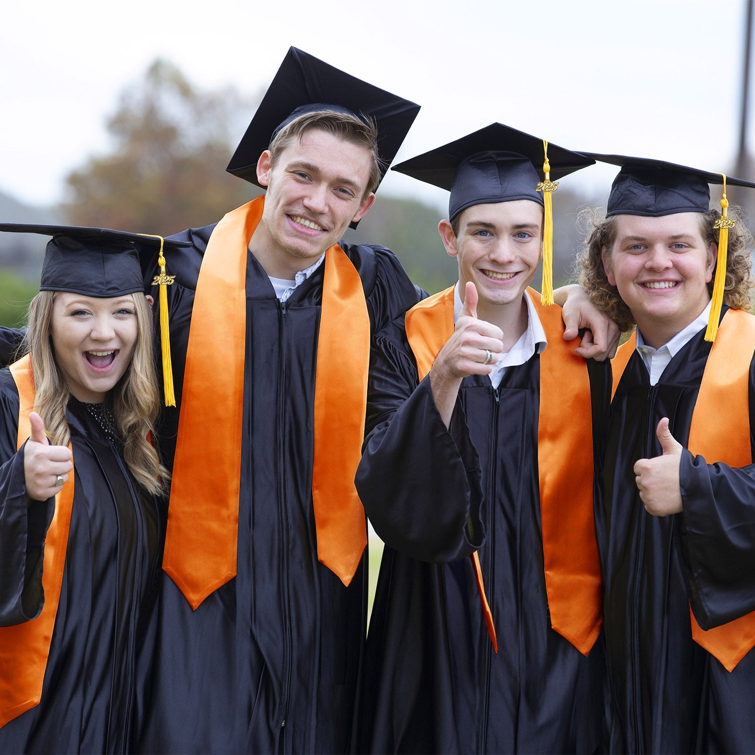 Orange Graduation Stole - Endea Graduation