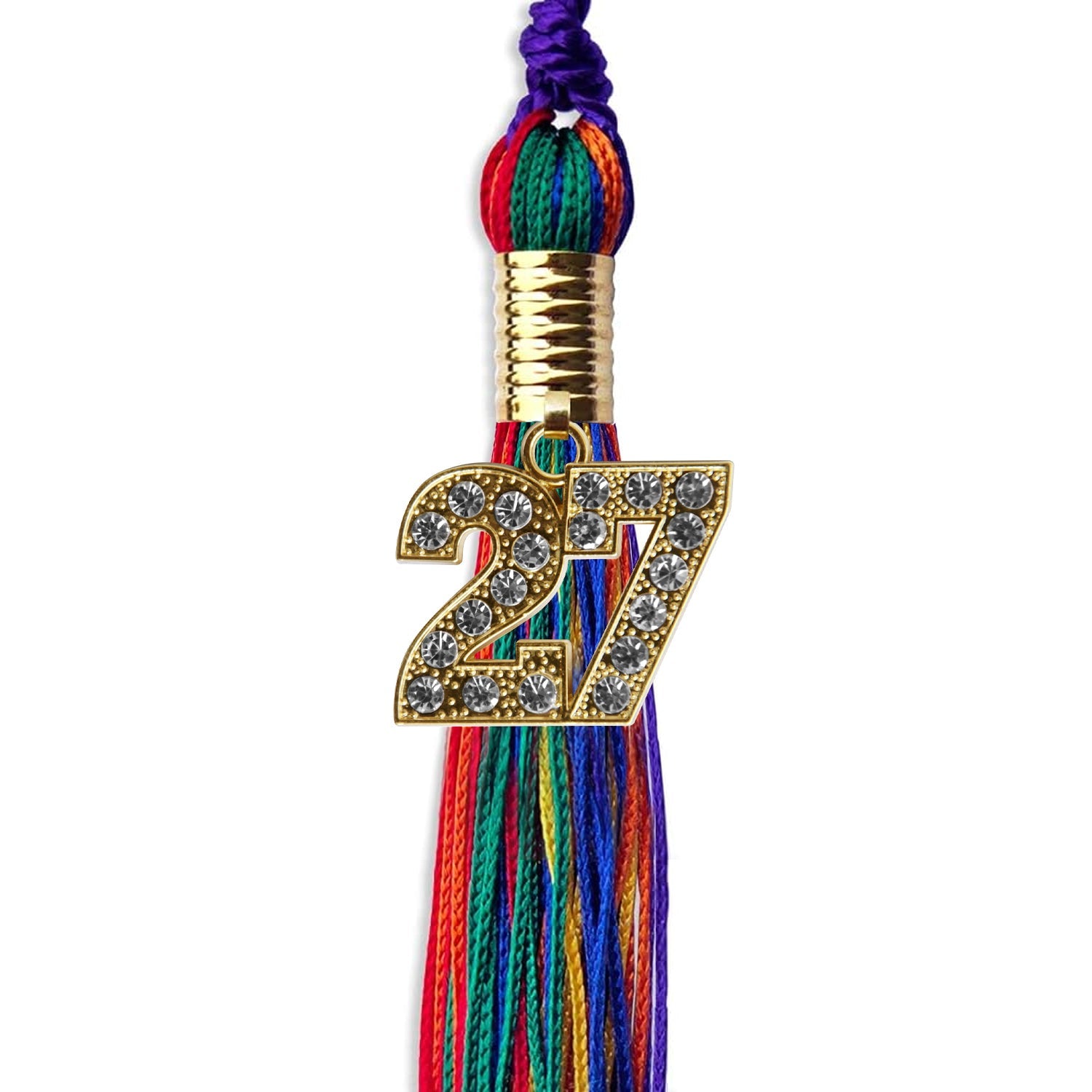 Rainbow Graduation Tassel with Gold Date Drop - Endea Graduation
