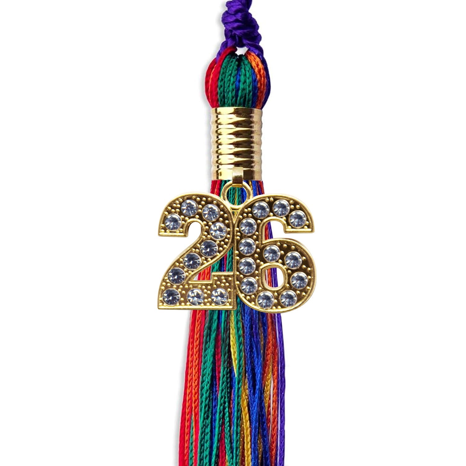 Rainbow Graduation Tassel with Gold Date Drop - Endea Graduation