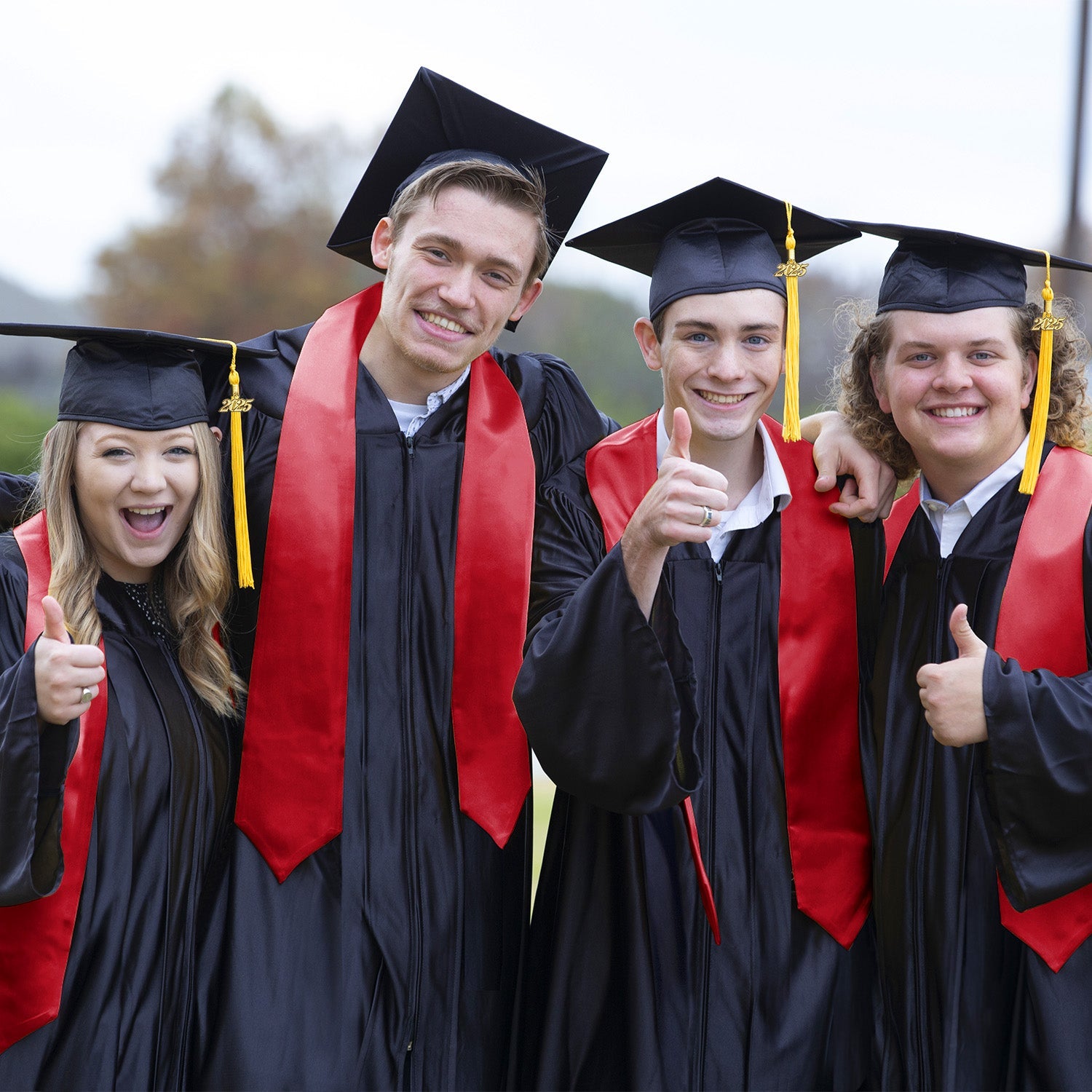 Red Graduation Stole - Endea Graduation