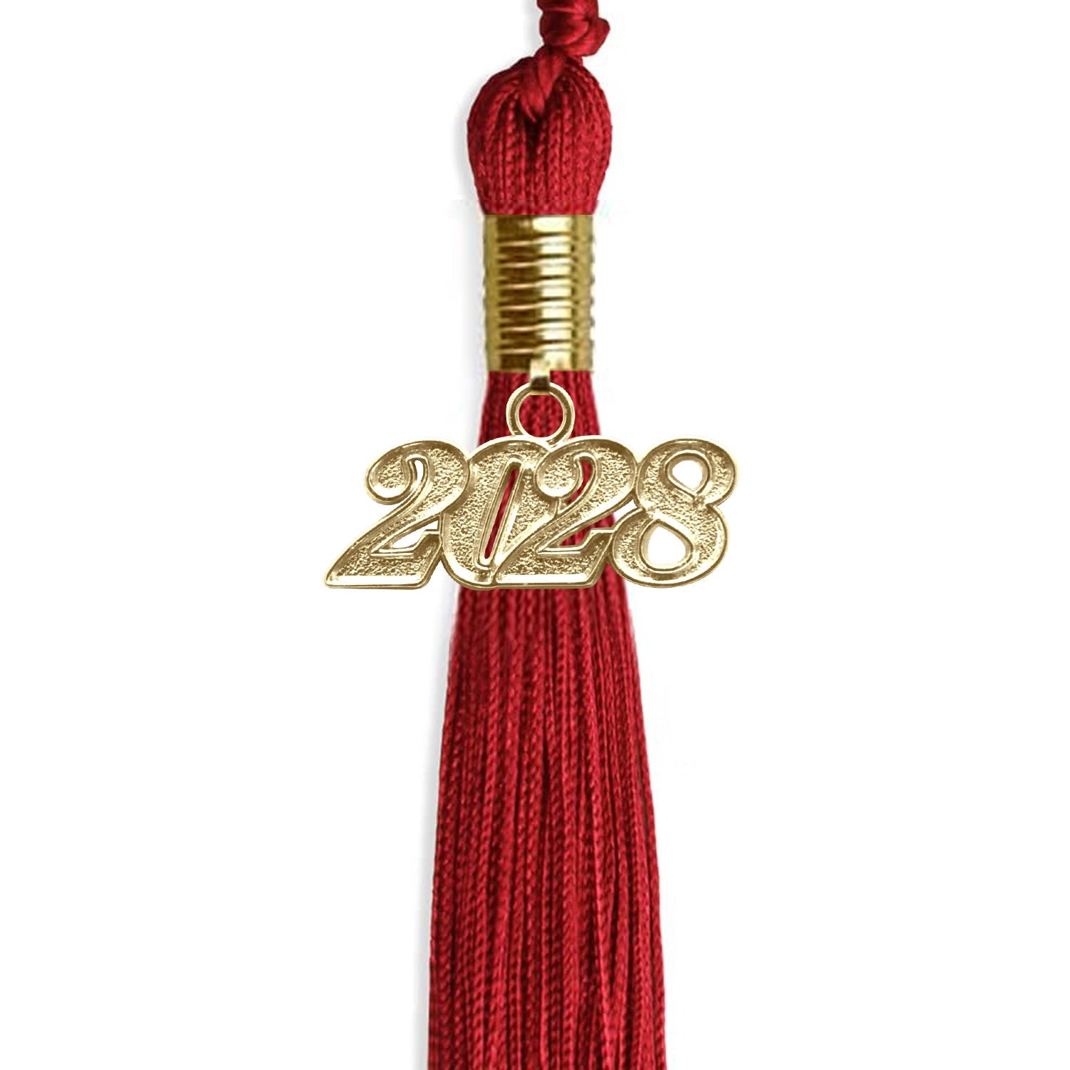 Red Graduation Tassel with Gold Date Drop - Endea Graduation