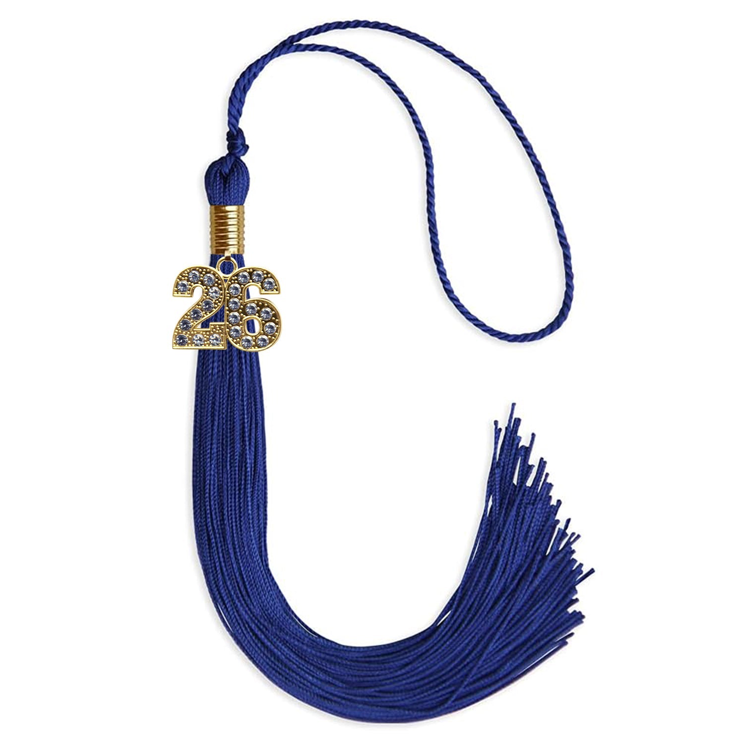 Royal Blue Graduation Tassel with Gold Date Drop - Endea Graduation
