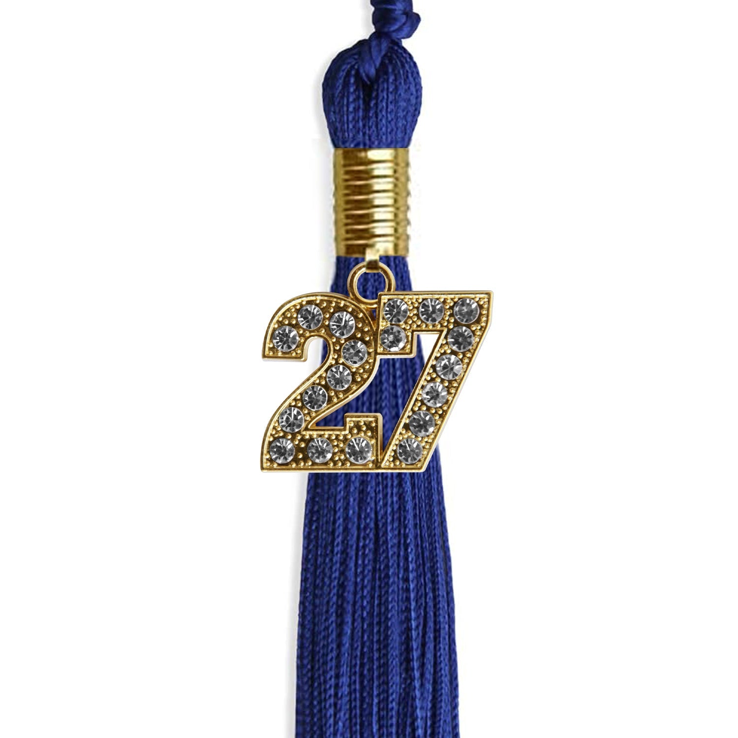 Royal Blue Graduation Tassel with Gold Date Drop - Endea Graduation