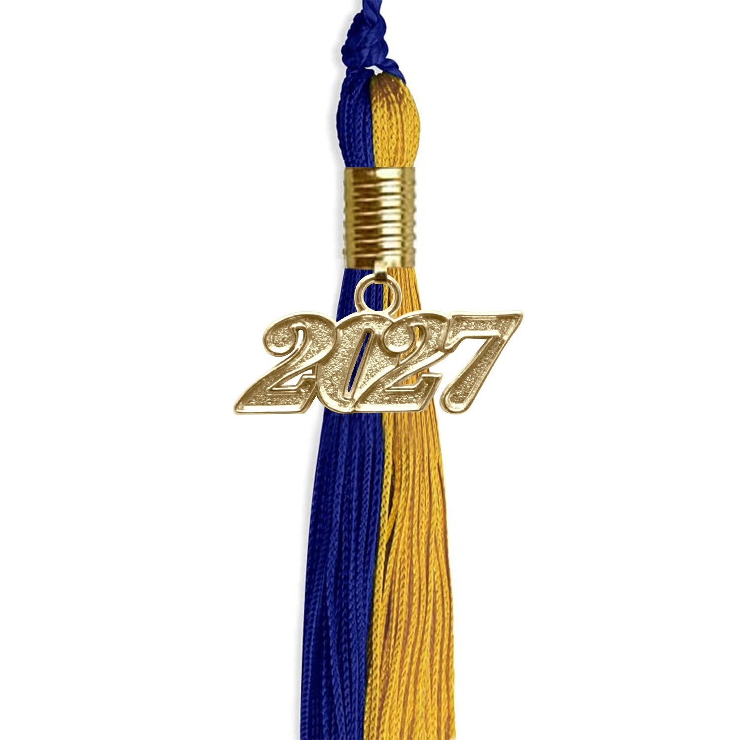 Royal Blue/Bright Gold Graduation Tassel with Gold Date Drop - Endea Graduation