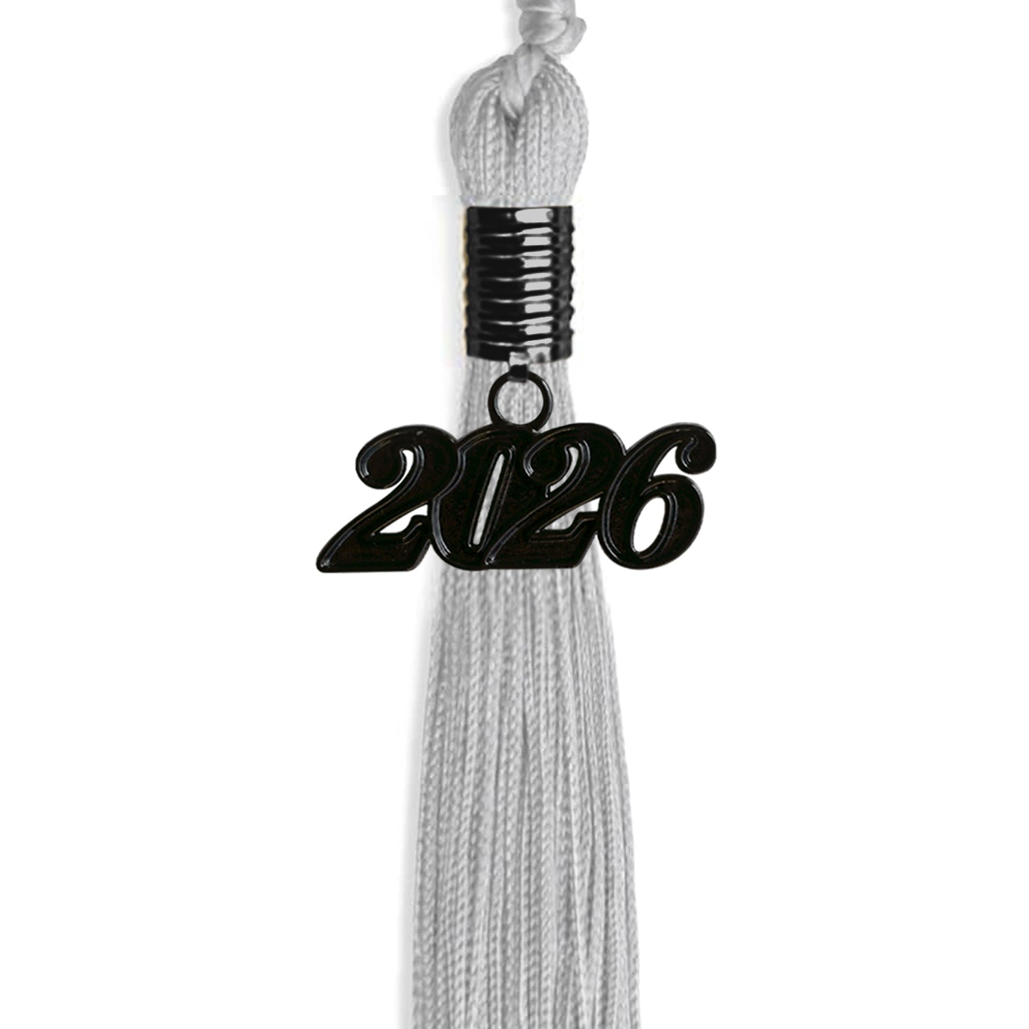 Silver Graduation Tassel with Black Date Drop - Endea Graduation