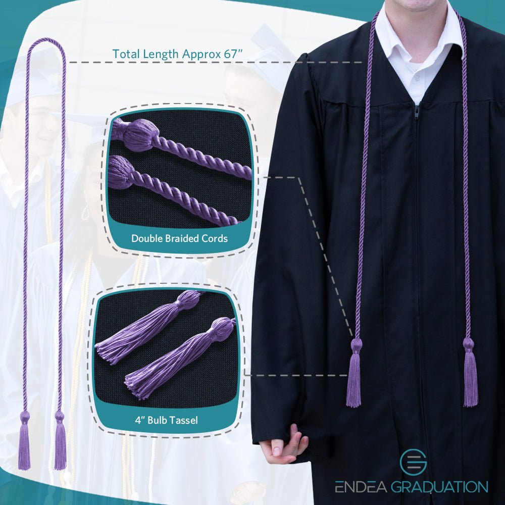 Single Graduation Honor Cord Lilac - Endea Graduation
