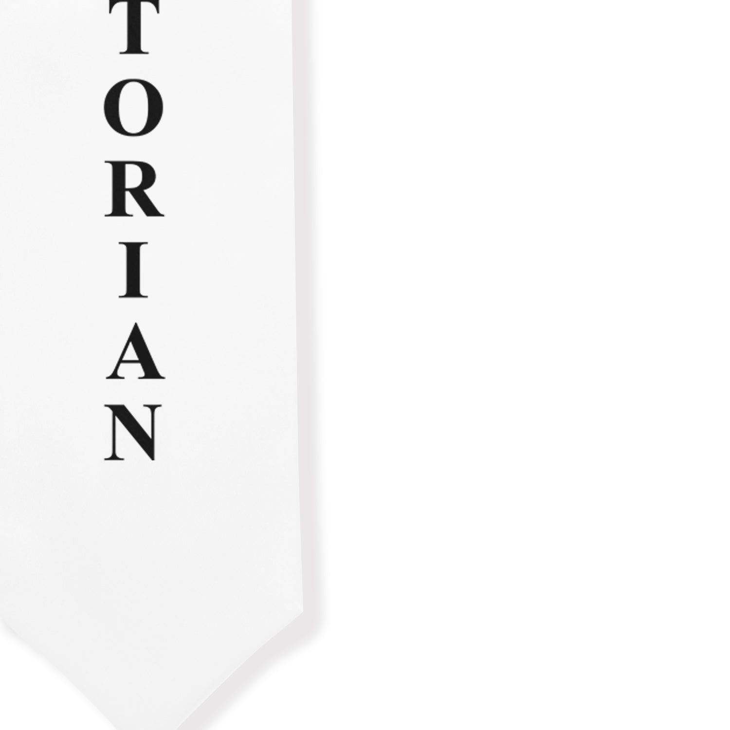 White Valedictorian Graduation Stole/Sash with Classic Tips - Endea Graduation