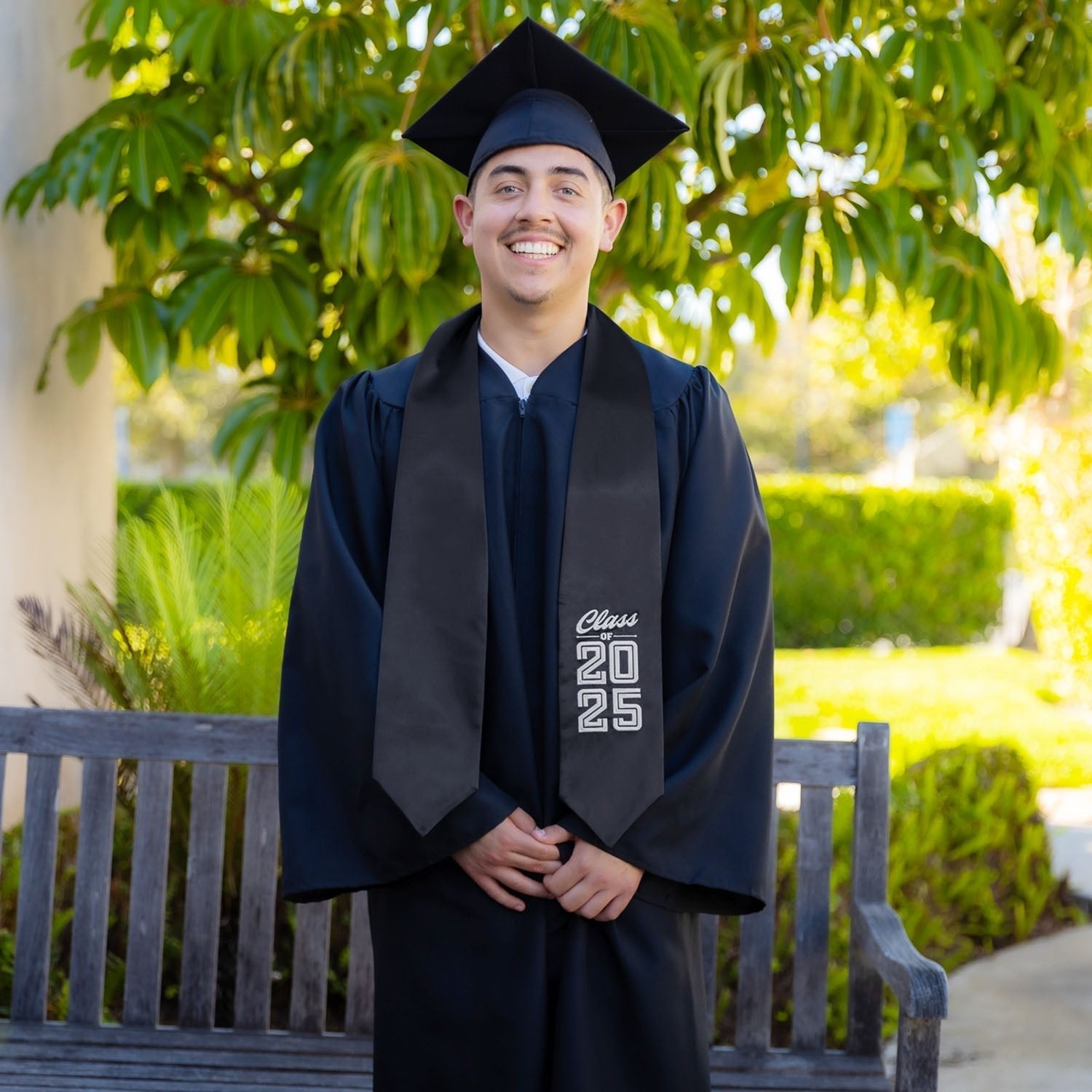 Black Class of 2025 Graduation Stole/Sash With Classic Tips - Endea Graduation