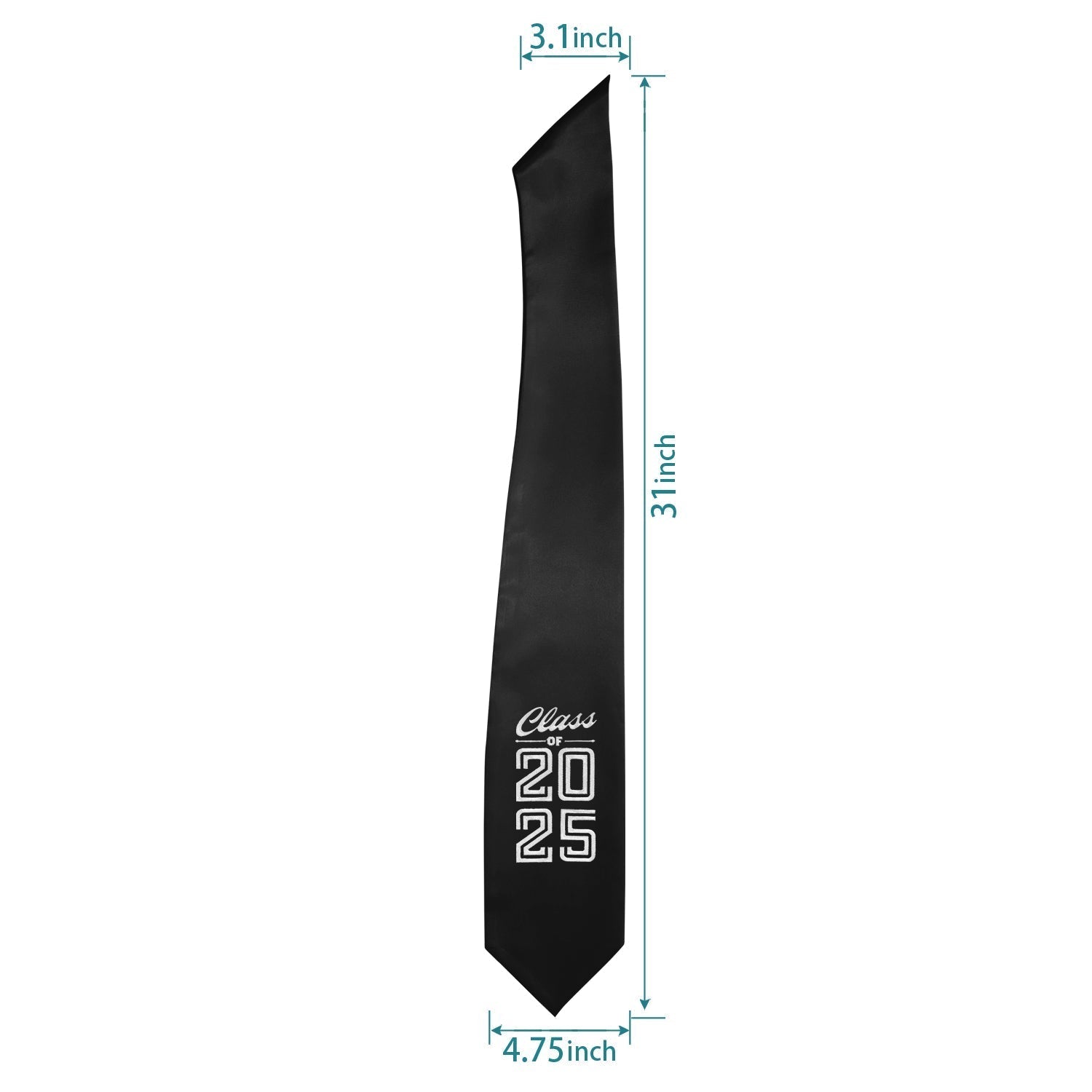 Black Class of 2025 Graduation Stole/Sash With Classic Tips - Endea Graduation