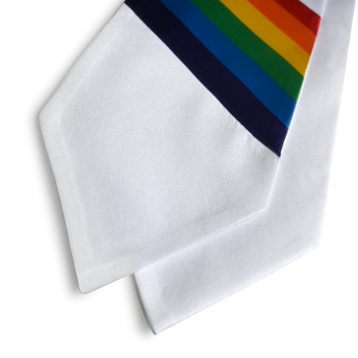 Endea Graduation Rainbow LGBTQ+ Gay Pride Stole White - Endea Graduation