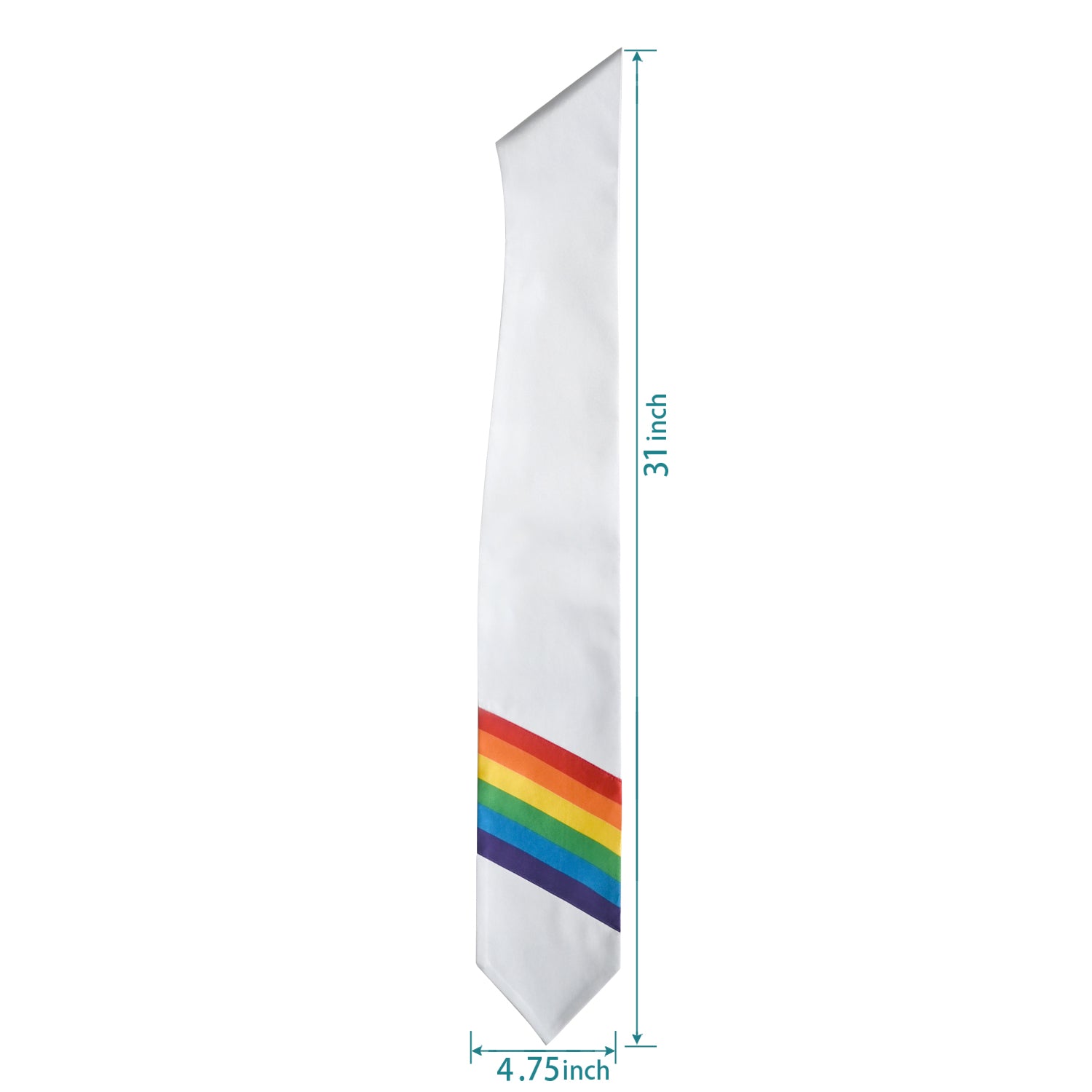 Endea Graduation Rainbow LGBTQ+ Gay Pride Stole White - Endea Graduation