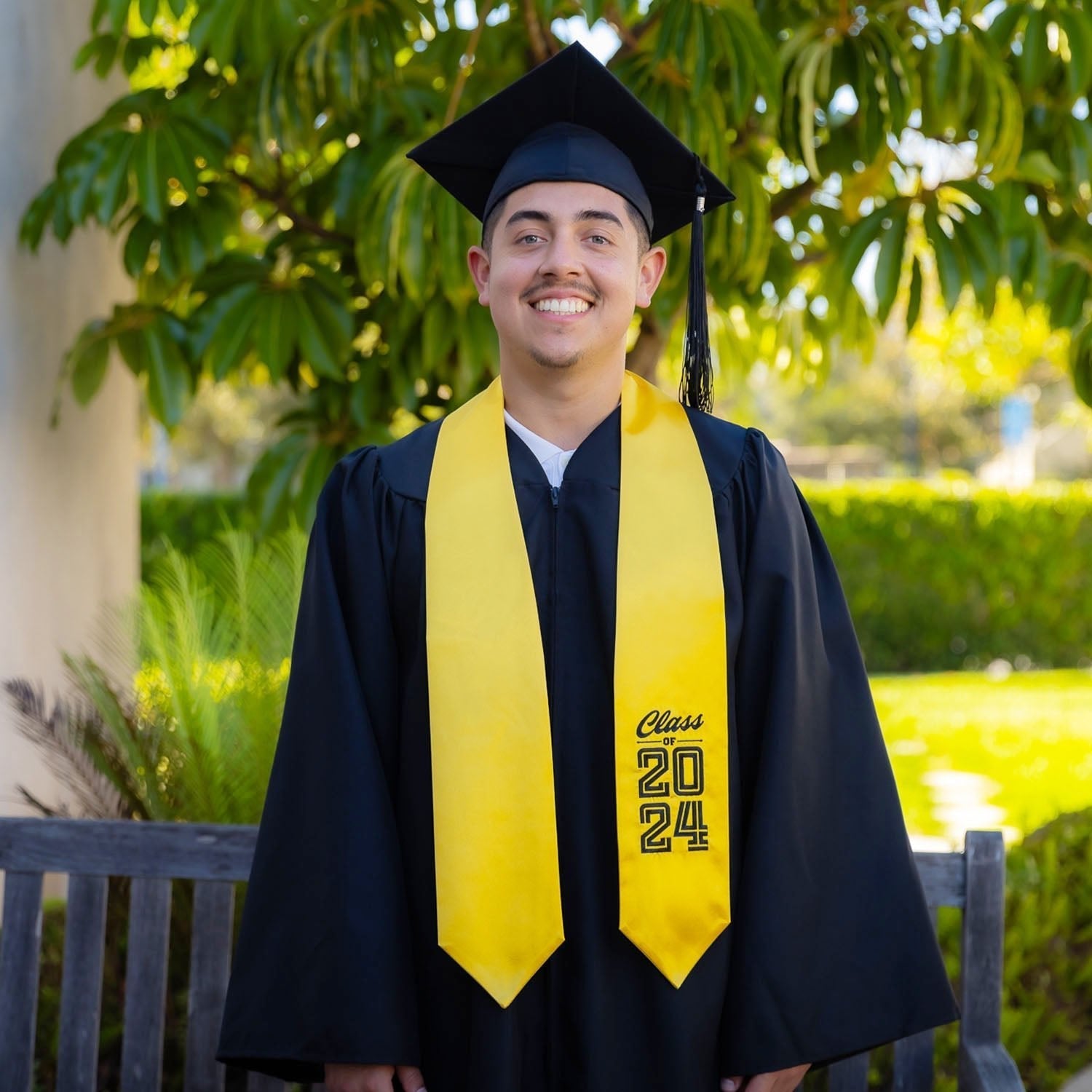 Gold Class of 2024 Graduation Stole/Sash With Classic Tips - Endea Graduation