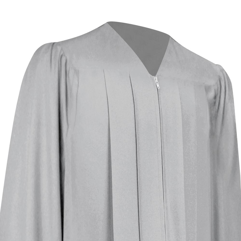 Matte Silver Graduation Gown & Cap - Endea Graduation