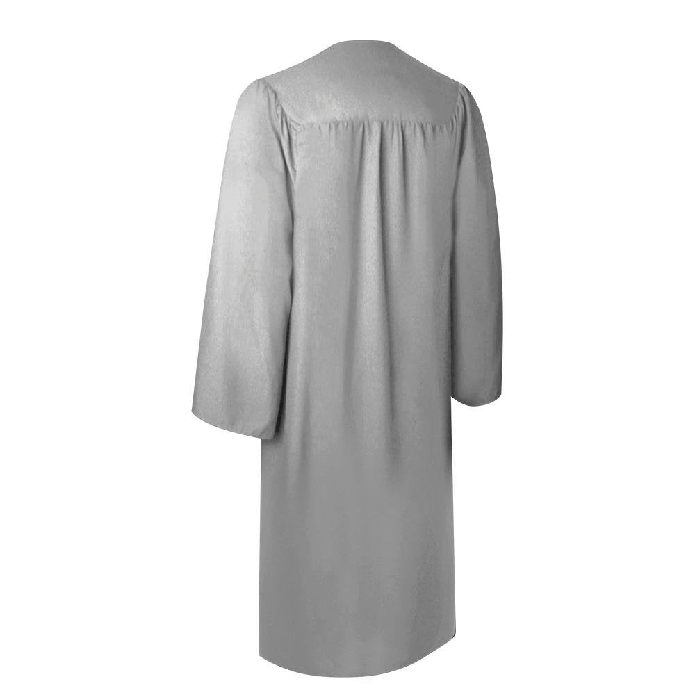 Matte Silver Graduation Gown & Cap - Endea Graduation