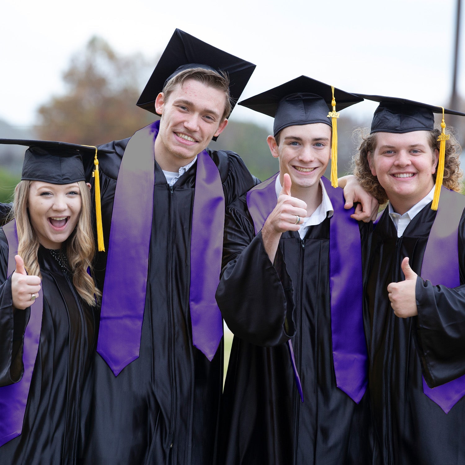 Purple Graduation Stole - Endea Graduation