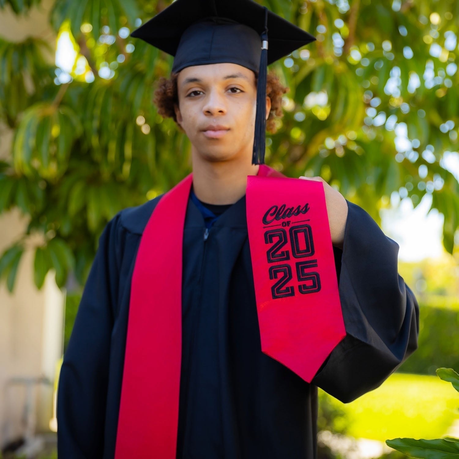 Red Class of 2025 Graduation Stole/Sash With Classic Tips - Endea Graduation
