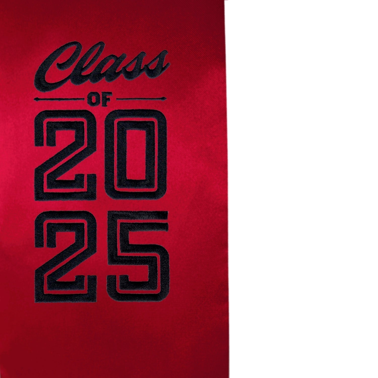 Red Class of 2025 Graduation Stole/Sash With Classic Tips - Endea Graduation