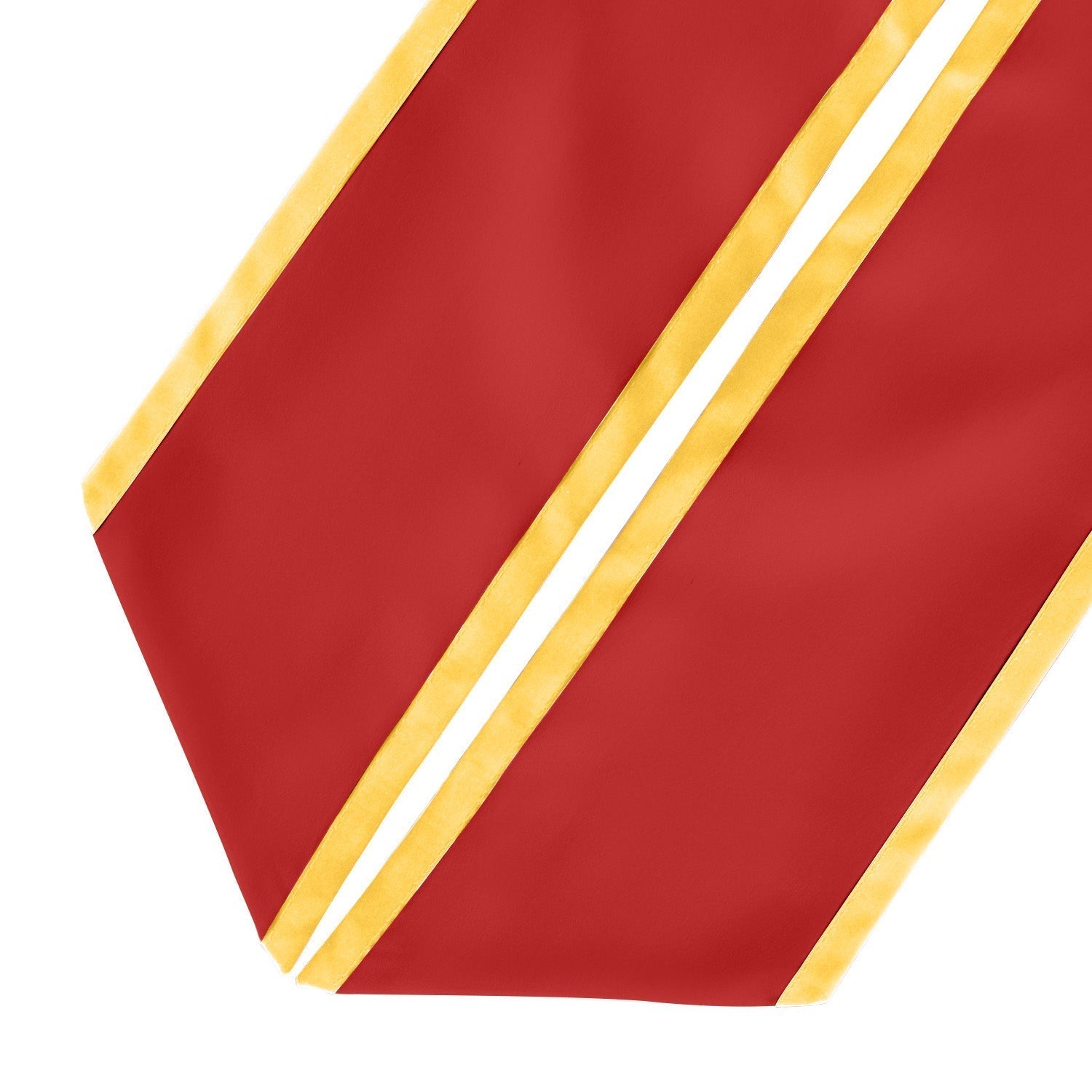 Red/Gold Plain Graduation Stole With Trim Color & Angled End - Endea Graduation
