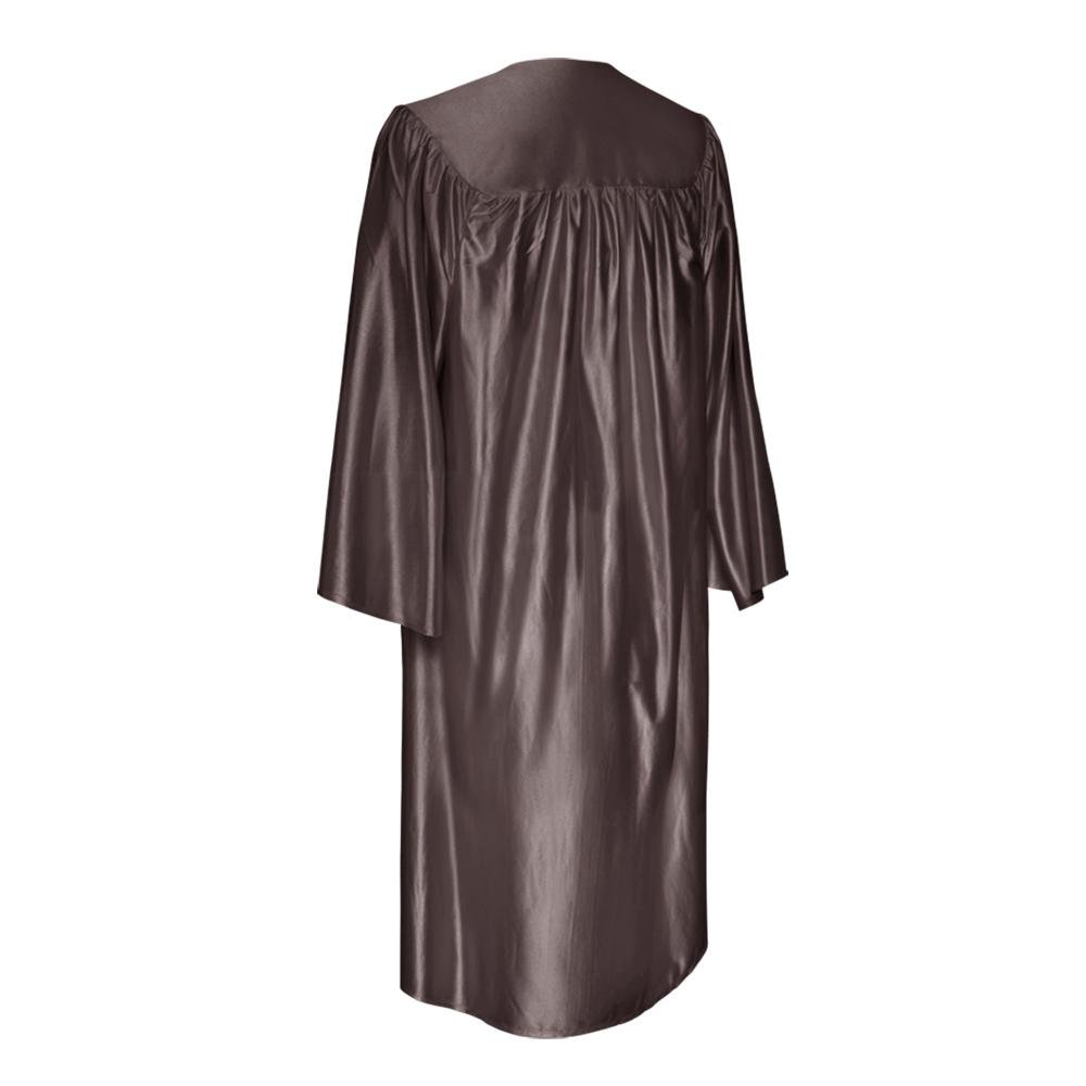 Shiny Brown Graduation Gown & Cap - Endea Graduation