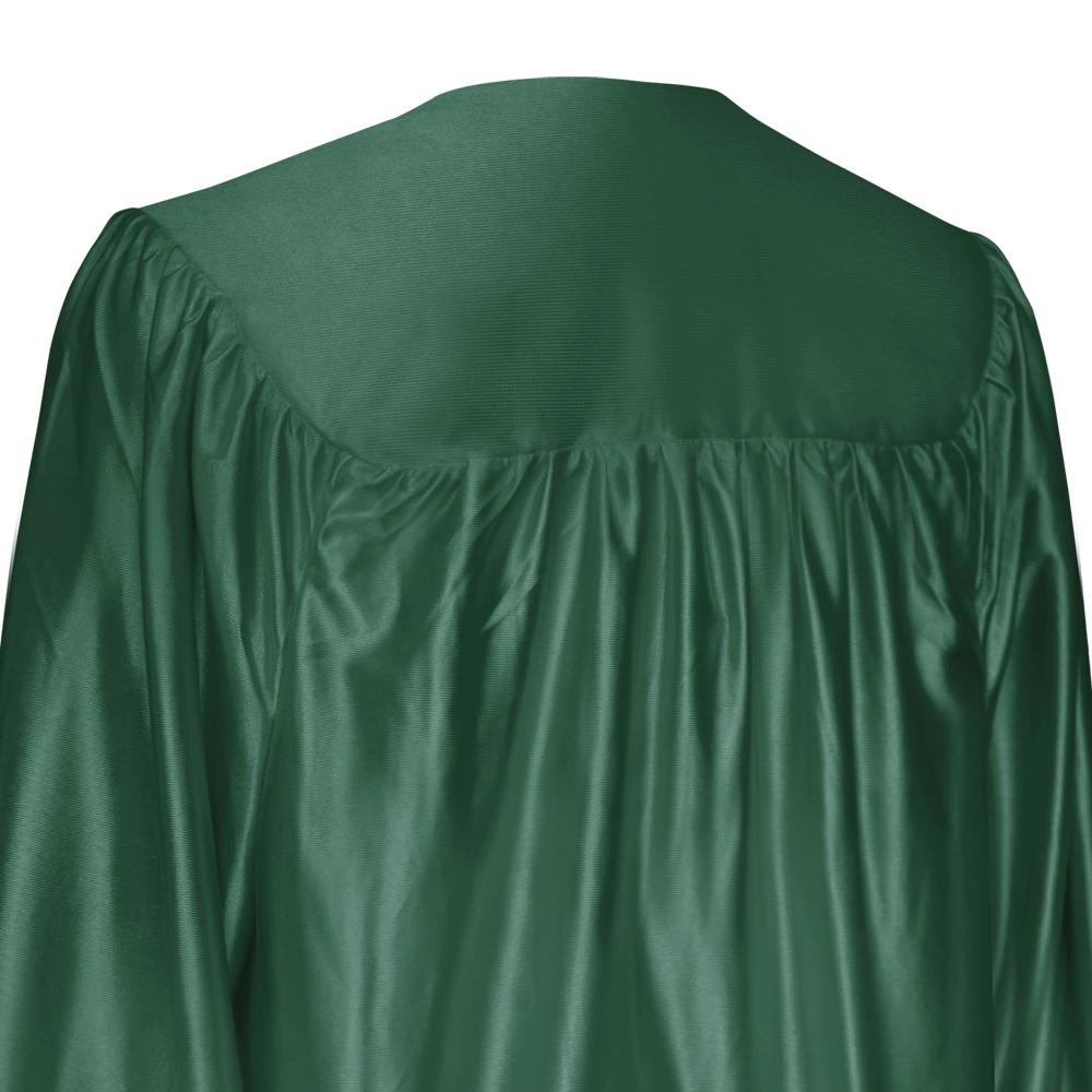 Shiny Hunter Green Graduation Gown - Endea Graduation