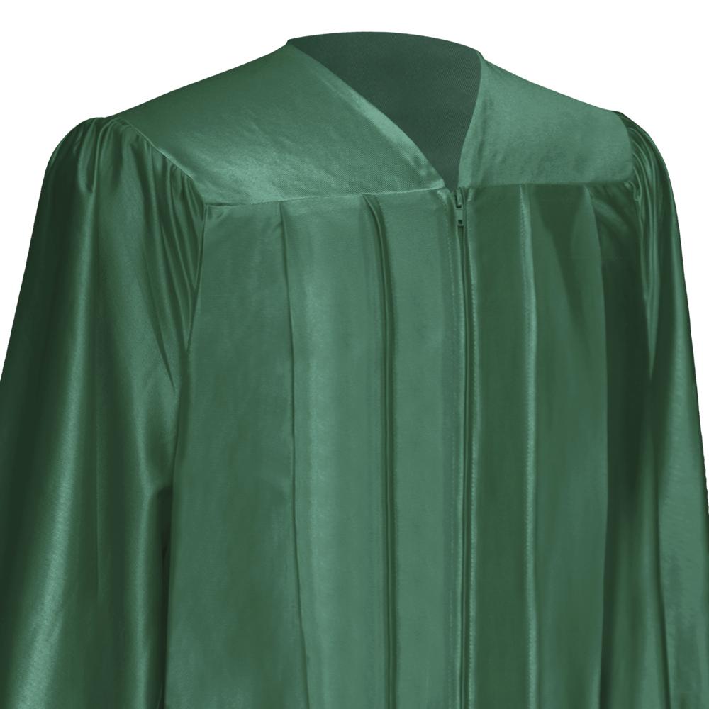 Shiny Hunter Green Graduation Gown - Endea Graduation