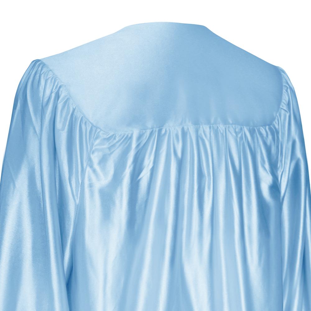 Shiny Light Blue Graduation Gown & Cap - Endea Graduation
