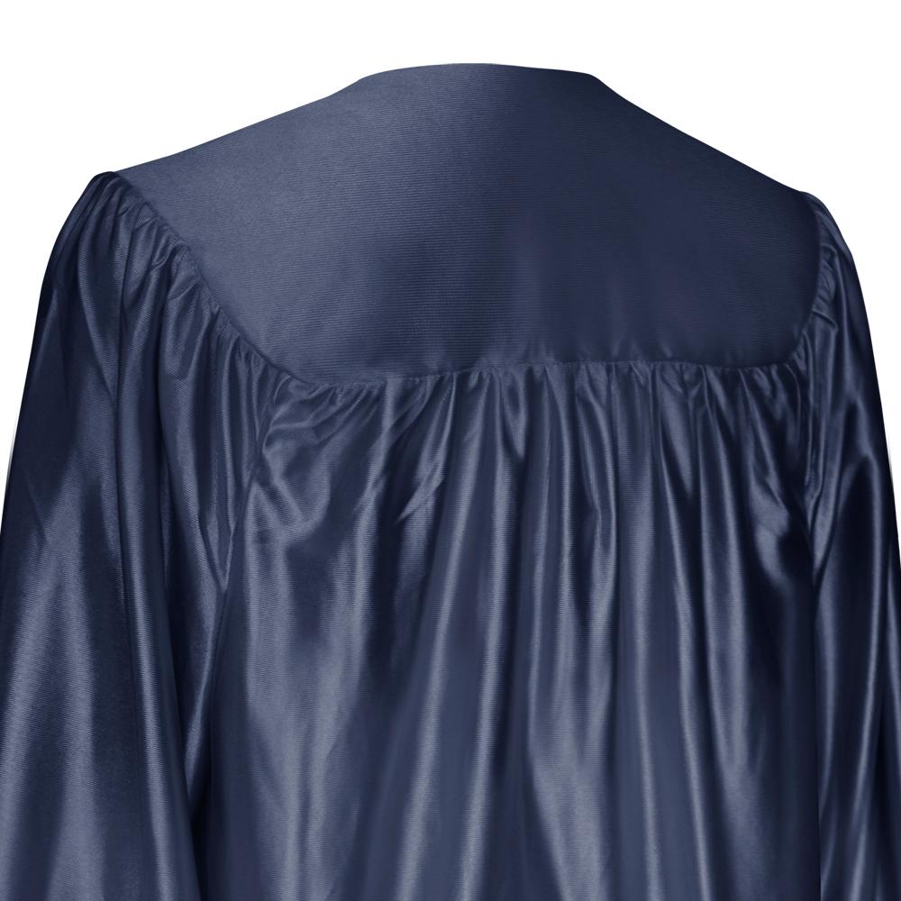 Shiny Navy Blue Graduation Gown & Cap - Endea Graduation