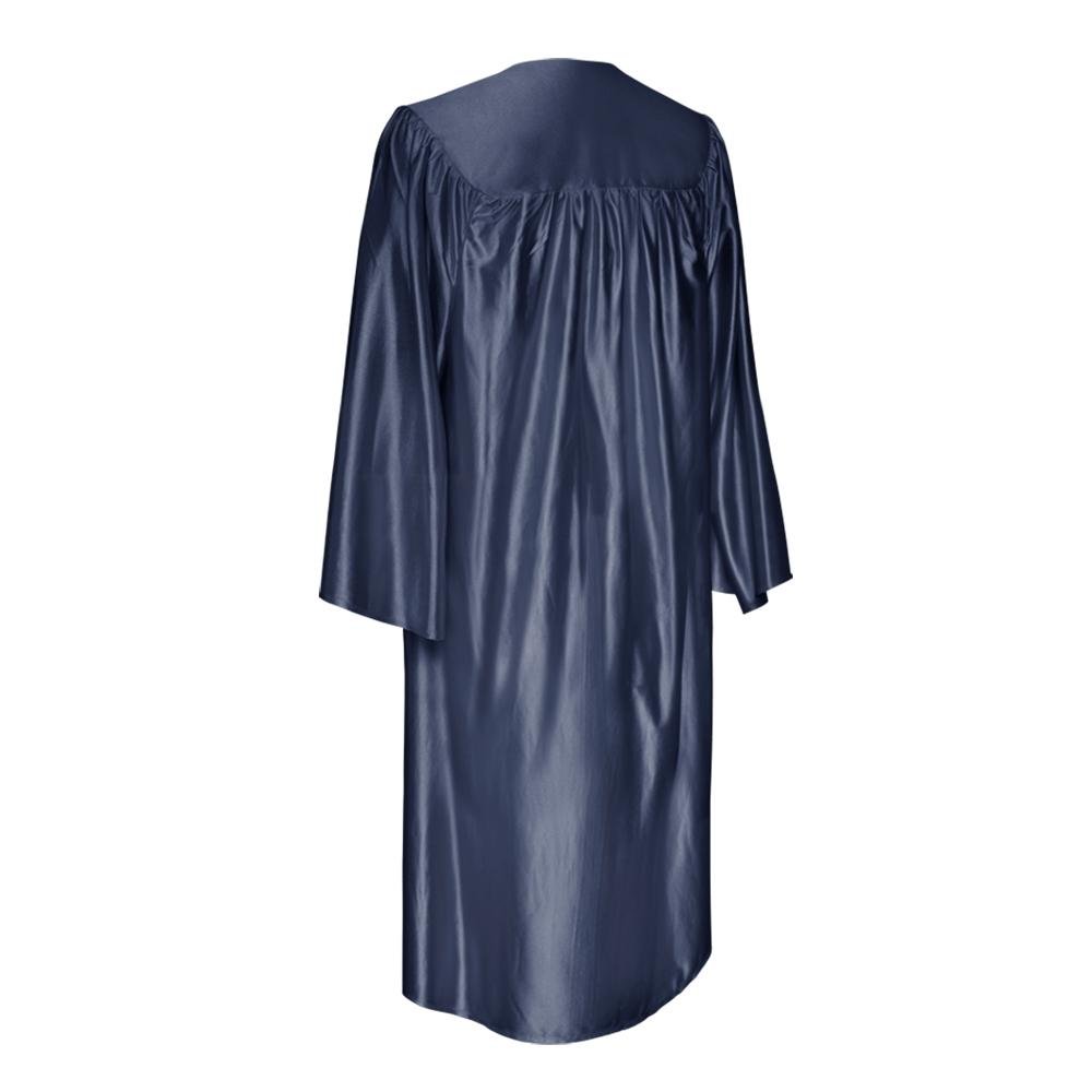 Shiny Navy Blue Graduation Gown & Cap - Endea Graduation