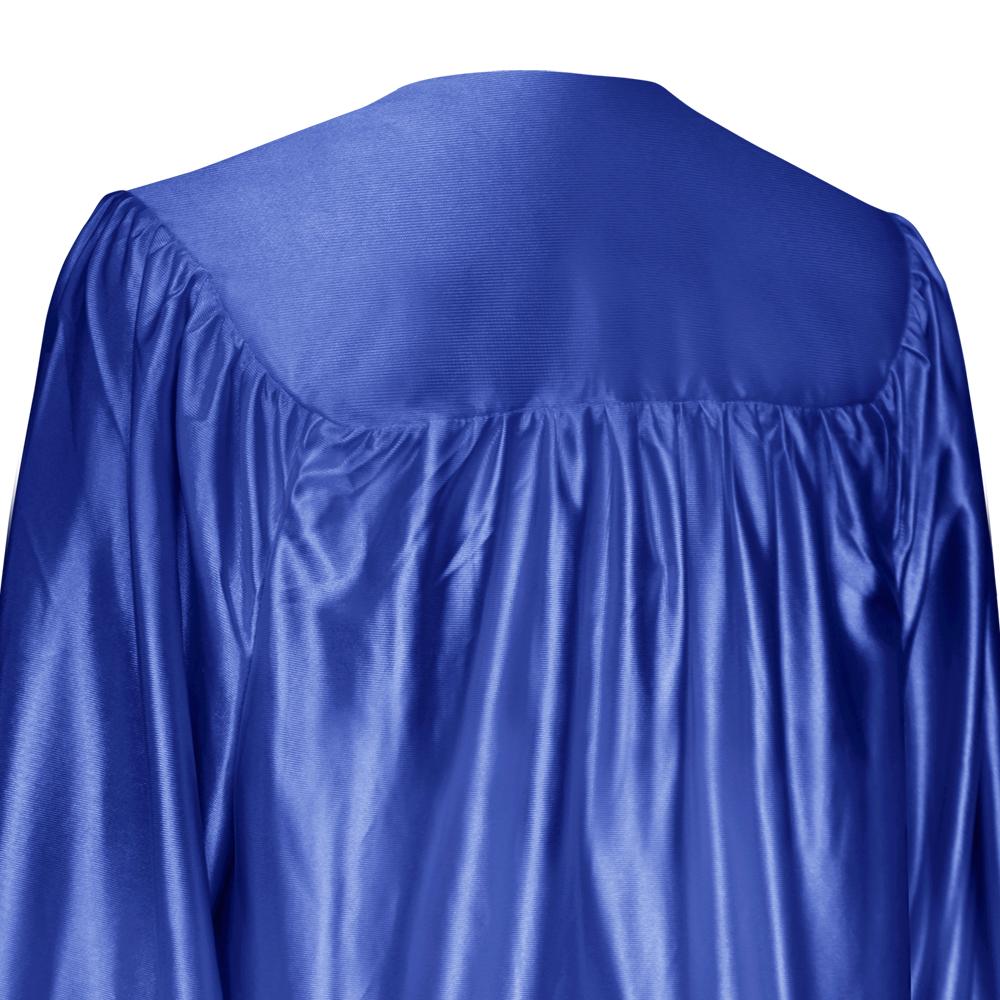 Shiny Royal Blue Graduation Gown & Cap - Endea Graduation