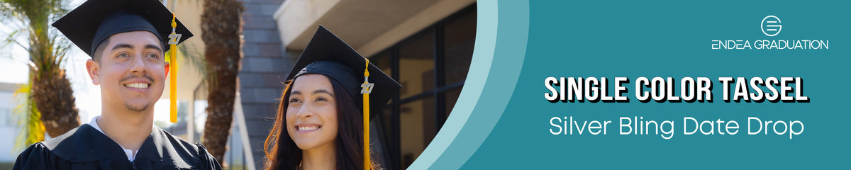 Single Color Graduation Tassels With Silver Bling Charm