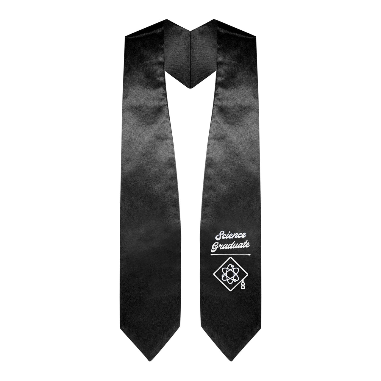 Black Science Graduate Stole/Sash with Classic Tips