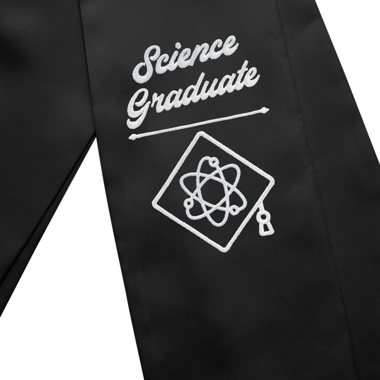 Black Science Graduate Stole/Sash with Classic Tips