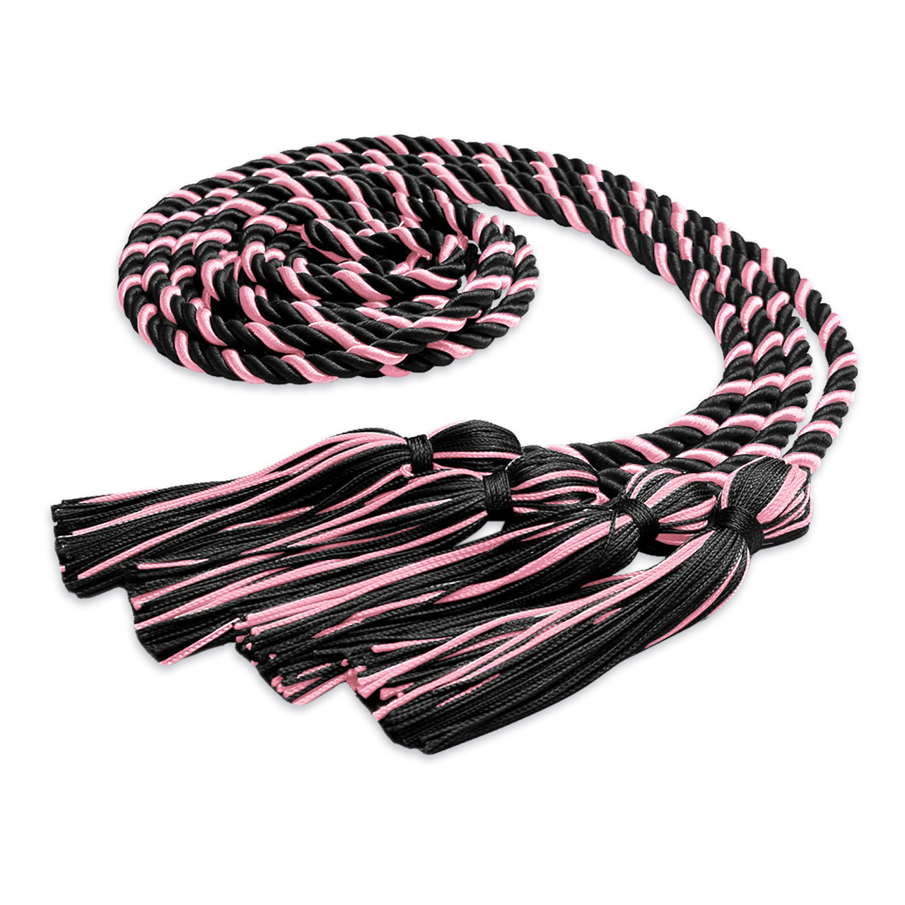 Double Graduation Honor Cord Pink/Black