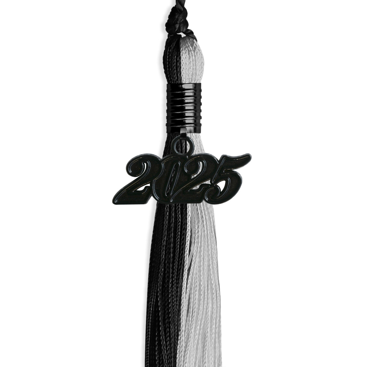 Black/Silver Graduation Tassel with Black Date Drop