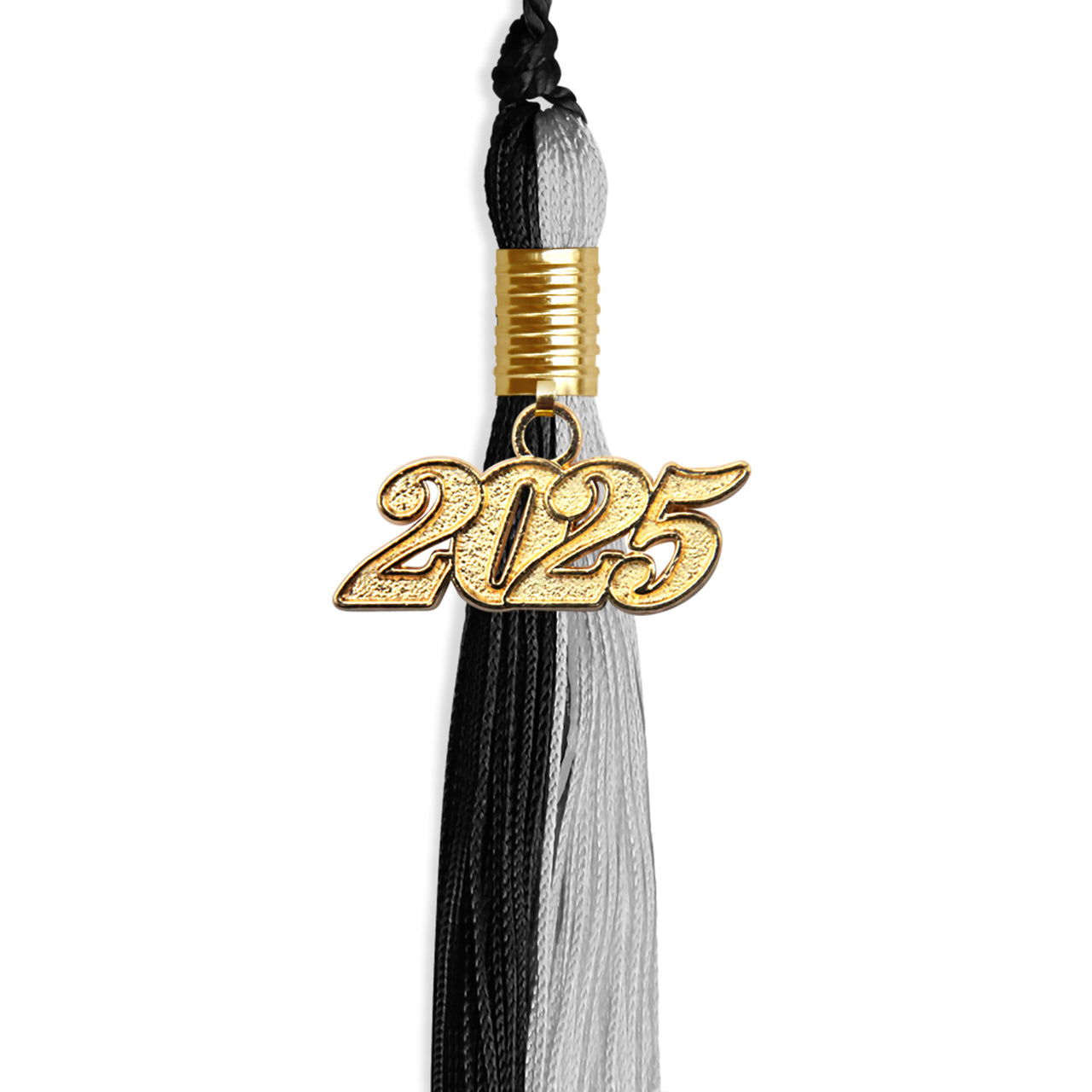 Black/Silver Graduation Tassel with Gold Date Drop