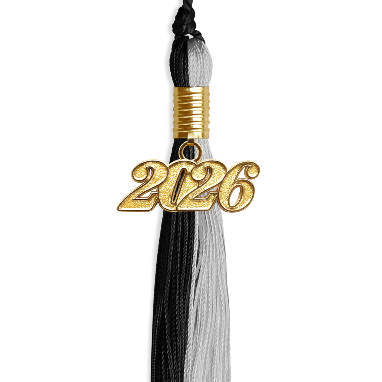 Black/Silver Graduation Tassel with Gold Date Drop