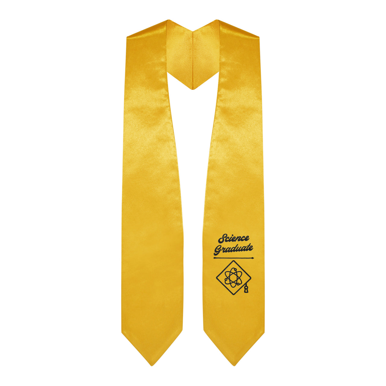 Gold Science Graduate Stole/Sash with Classic Tips