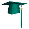 Matte Emerald Green Graduation Cap & Tassel