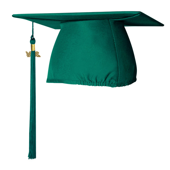 Matte Emerald Green Graduation Cap & Tassel