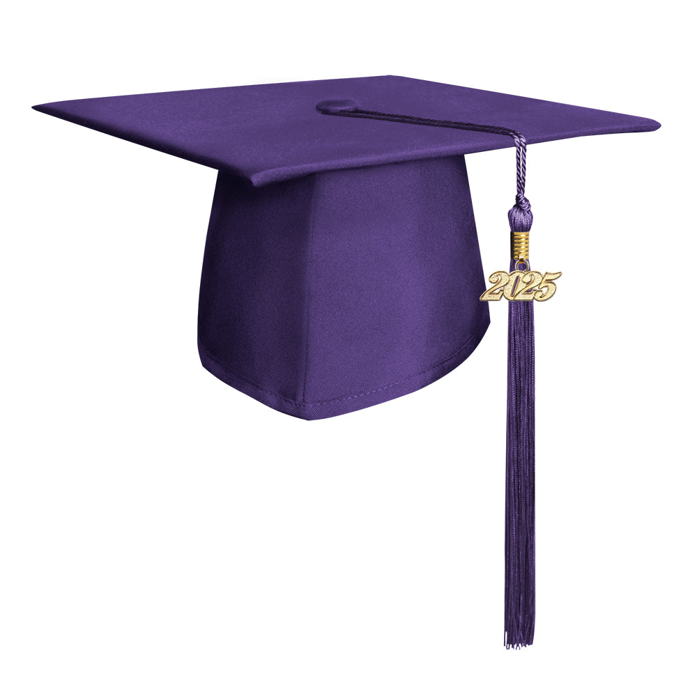 Matte Purple Graduation Cap & Tassel